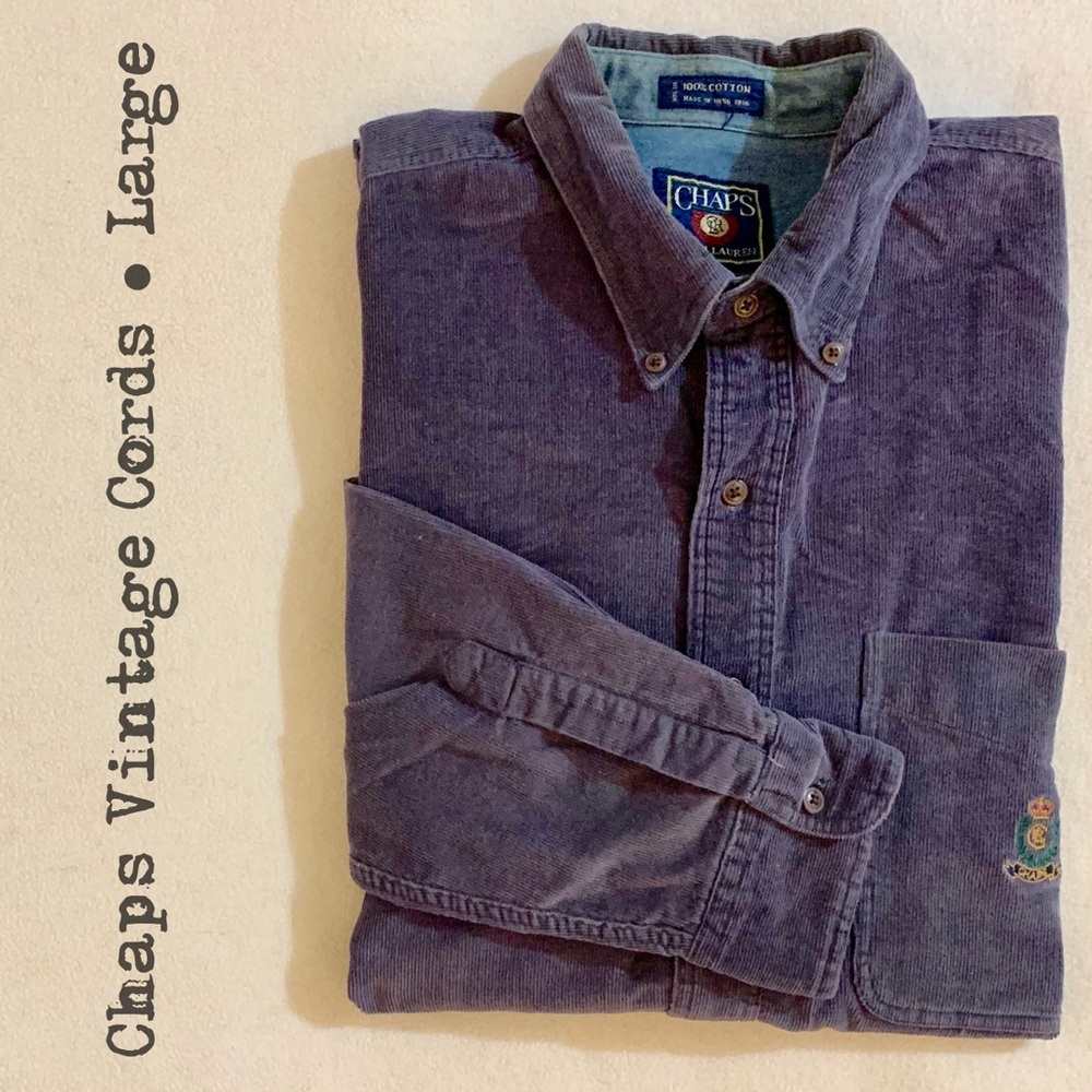 VINTAGE- CHAPS corduroy button down